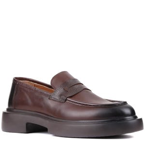 Mocasines de hombre con suela gruesa / Zapatos sin cordones de piel negra y marrón pulida / Zapatos de vestir elegantes e informales / Calzado formal moderno para hombre imagen 12