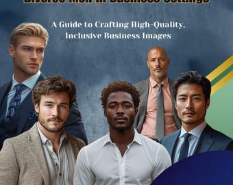 Midjourney Prompts E-Book - Diverse Men, Business Stock Photos (Digital Download)