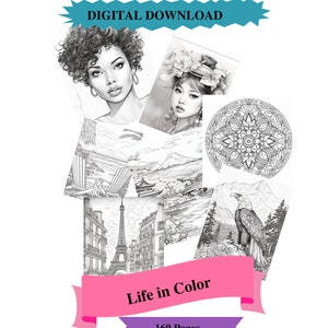 Life in Colors Adult Coloring Book PDF