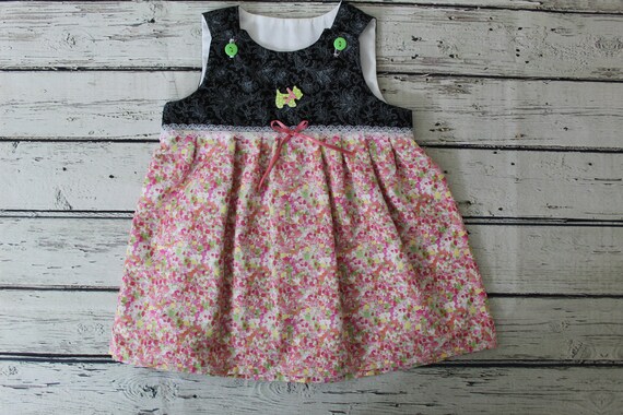 black floral baby dress