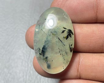 Prehnite, Oval Cabochon, 34x21x7MM, 51 CTS,Beautiful Cabochon,