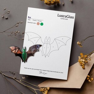 Bat Stained Glass Pattern: Suncatcher Template (PDF Download)