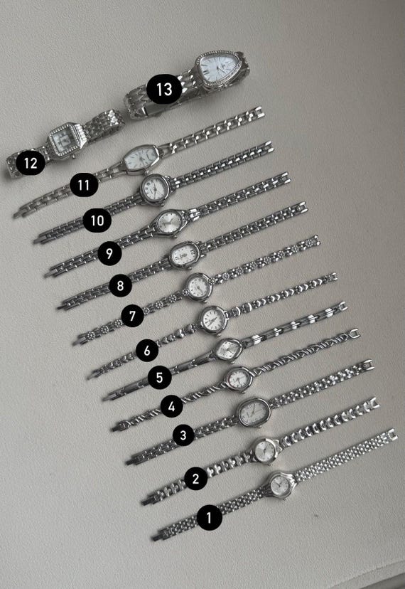 Dainty Silver Women’s Watch: Minimal Bracelet Watch,Elegant Everyday Wristwatch