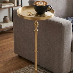Handmade Antique Brass Side Table | Aluminium Drink Table