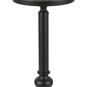 Brass and Steel Round Side Table | Black American Luxury Accent Furniture
