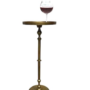 Handmade Antique Brass Side Table | Aluminium Drink Table