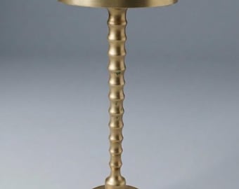 Handmade Aluminium Drink Table | Antique Brass Finish Accent Table