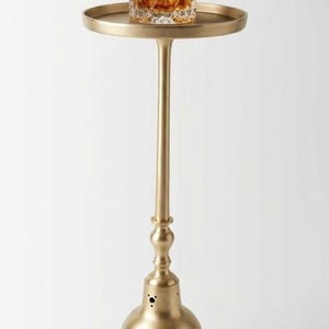 ハンドメイドアンティーク真鍮アクセントテーブル | トンプソンスタイルサイドテーブル