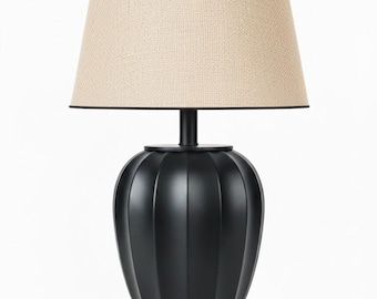 Artisan Aluminium Table Lamp, Black Finish, Modern Decor