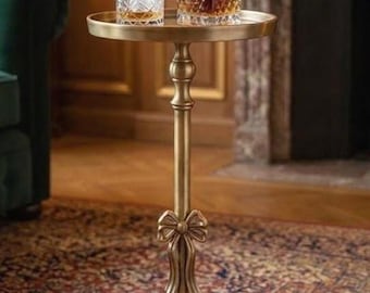 Handmade BOO Concept Brass Side Table | Luxury Designer Drink Table | Premium Sofa Side Table | Antique Brass Finish