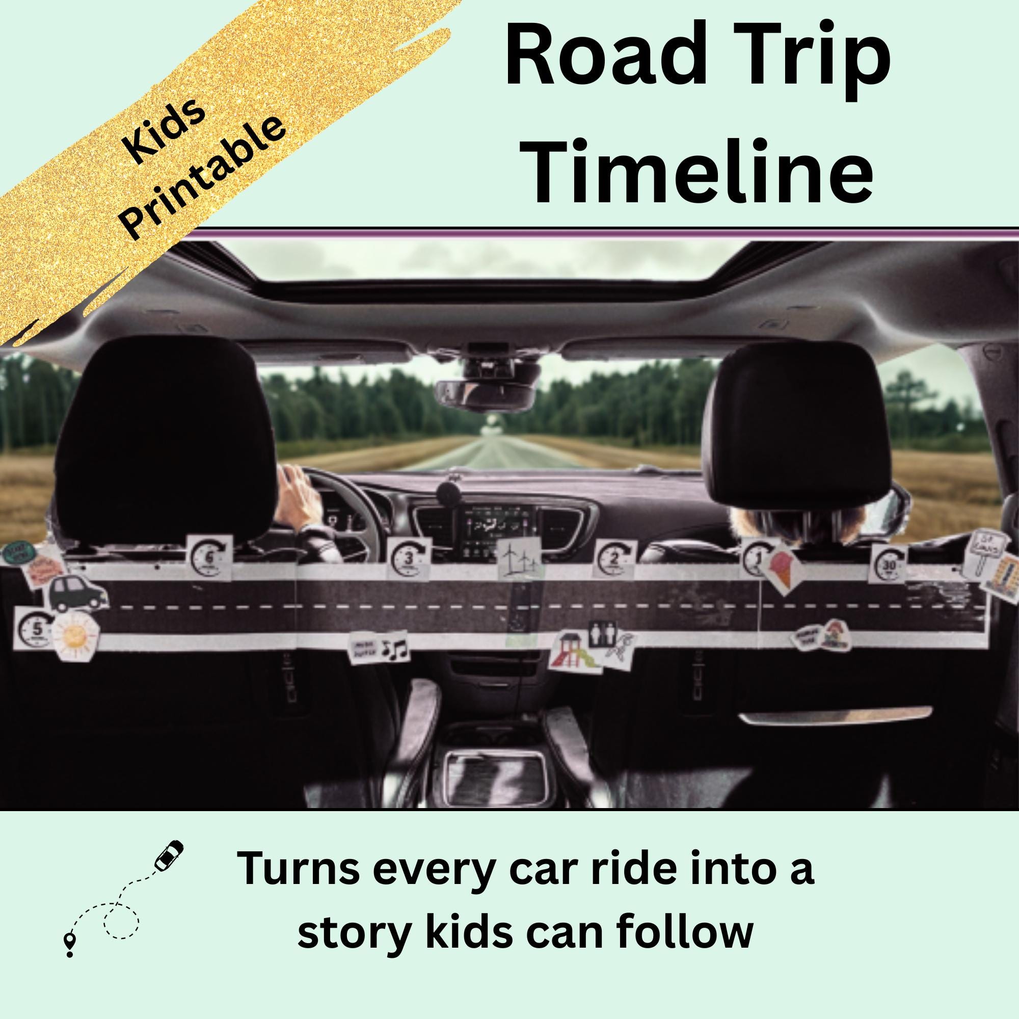 Kids Road Trip Timeline Printable • Kids Travel Activity • Car Ride ...