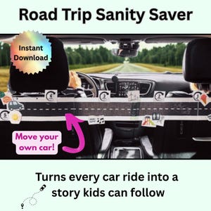 Cronograma imprimible para viajes por carretera con niños • Actividad de cuenta regresiva para viajes • Juego para viajes largos en coche • Material imprimible de viaje para niños • Diversión en viajes de verano por carretera