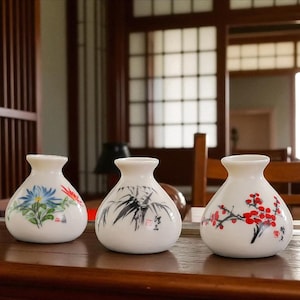 Mini Aziatische keramische vaas - traditionele Japanse/Chinese patronen