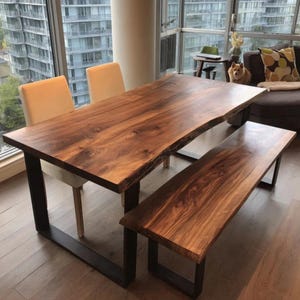 Handmade Live Edge Walnut Desk: Custom Solid Wood Office Table