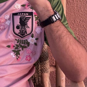 Hand-Stitched Japan x Nigo Football Jersey | Cherry Blossom Sakura Embroidery