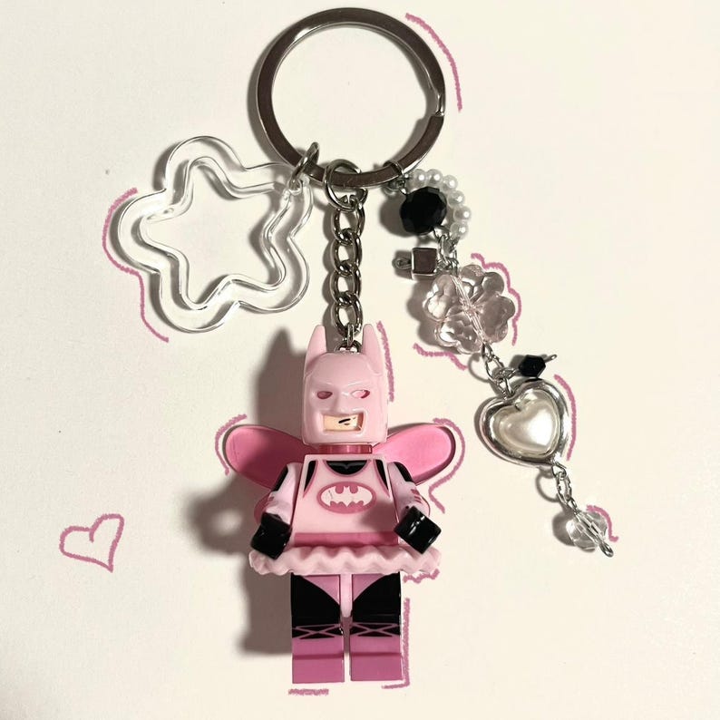 Handmade Pink & Blue Matching Keychains #handmade #beadedkeychain # ...