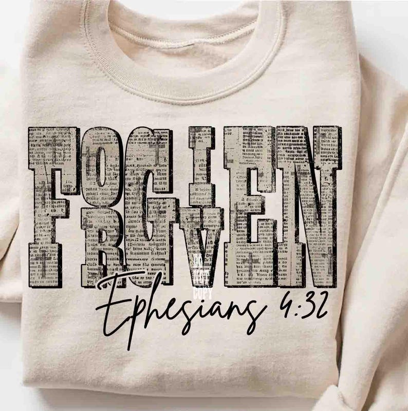 Christian Forgiven Ephesians 4:32 Png, Newspaper Print Faith Png ...