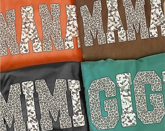 Leopard Mama Nana Mimi Gigi Png Bundle, Mother's Day Png, Camo Mama Png, Family Bundle Png, Hunting Mama Png, Trendy Gift For Mom Life Png