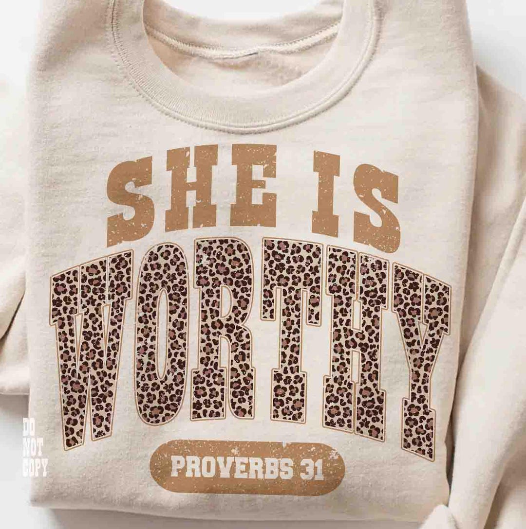 Leopard She is Worthy Proverbs 31 Png, Christian Png, Bible Verse Png ...