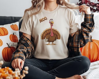 Funny Turkey Shirt , Thanksgiving T, Bella Canvas 3001 Unisex Fall Apparel