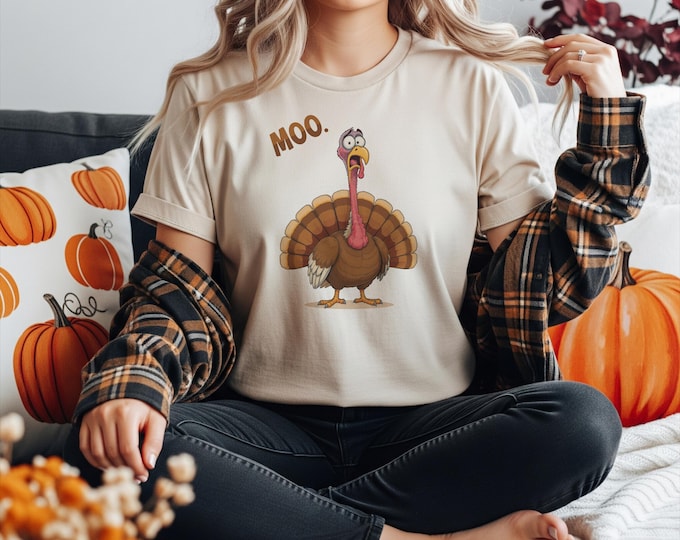 Funny Turkey Shirt , Thanksgiving T, Bella Canvas 3001 Unisex Fall Apparel