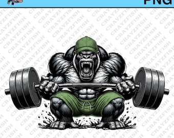 Gorilla Digital Print With Transparent Background