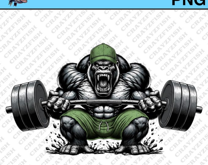 Gorilla Digital Print With Transparent Background