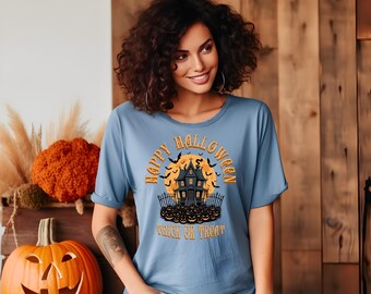 Halloween T-shirt, Comfort Colors Cotton T, Unisex Spooky Tee, Trick or Treat Shirt