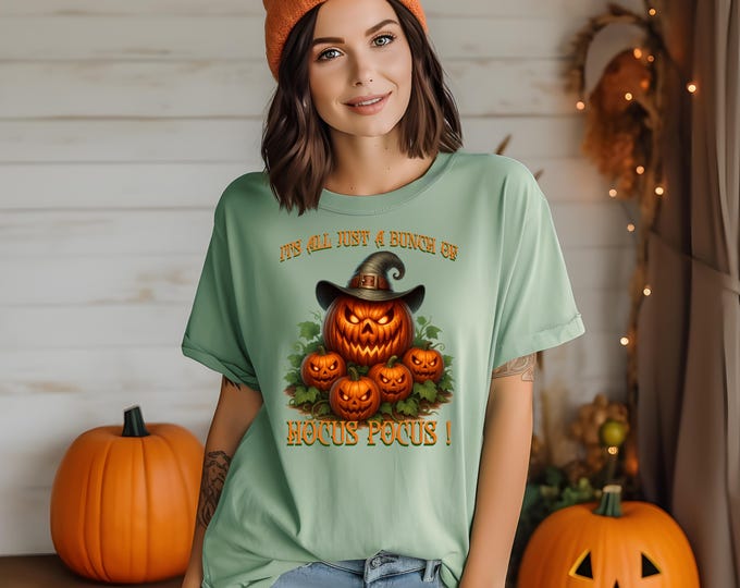 Hocus Pocus Halloween T-Shirt: Vintage Wash Witchcraft Tee