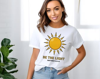 Inspirational Tee: Be The Light Christian Apparel