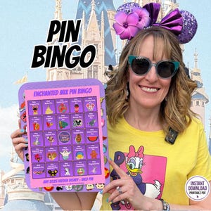 Enchanted Mix Pingo - Printable Disney Pin Trading Bingo Game for Parks & YouTube Play-Along