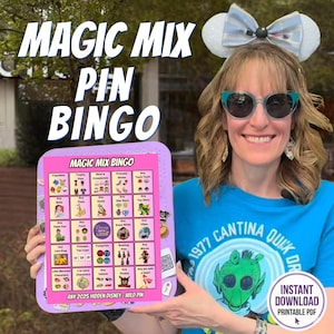Disney World Activity Printable | Magic Mix Pin Trading Scavenger Hunt Game for EPCOT, Magic Kingdom & Resorts | YouTube Play-Along