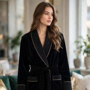 luxurious ladies dressing gowns Button Gown 23BFCM2025UNDER30