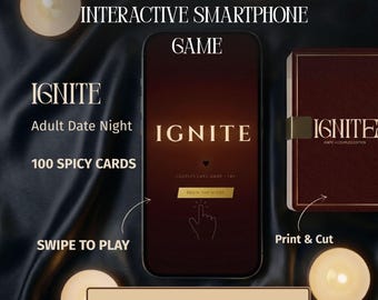 Smartphone Game for Couples, Sexy Interactive Date Night Activity, Spicy Romantic Game for Lovers, Naughty Digital Cards