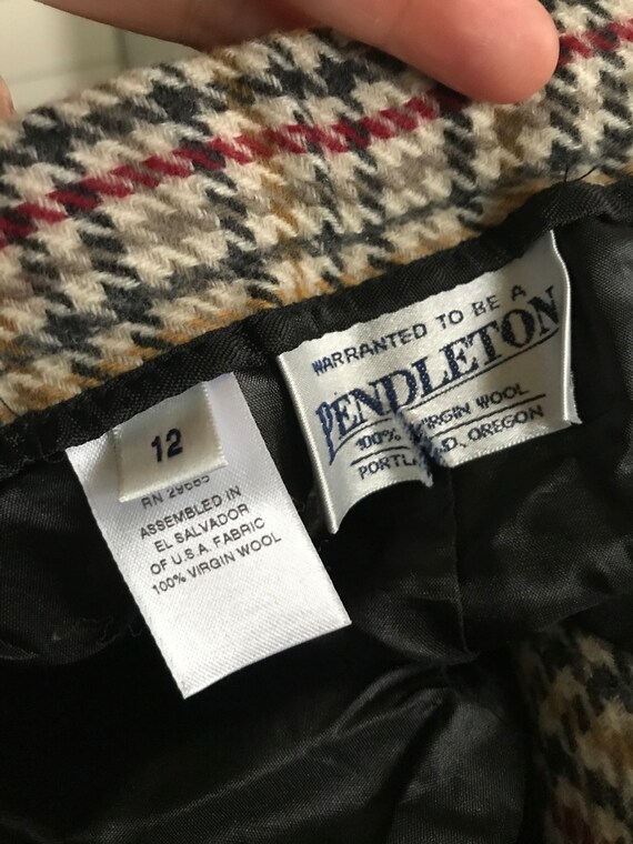 Pendleton Multi Color Houndstooth Trousers Sz 10-… - image 6