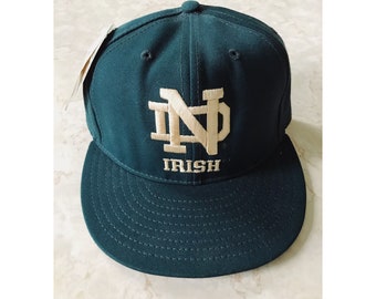 Vintage NWT Pro-Line Sz 7 Notre Dame Baseball Cap Made in USA Official Pro Mode
