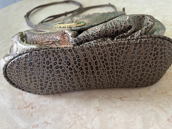 NAS Patchwork Faux Frog Leather Multicolor Metall… - image 7