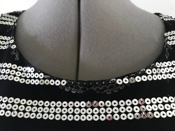 Necessary Objects Y2K Sequin Stripe MiniDress Sz M - image 5