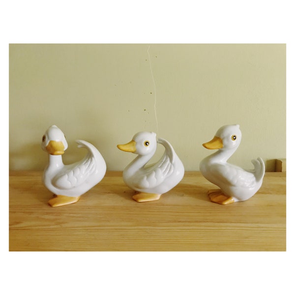 Set of 3 Homco Ceramic Ducks