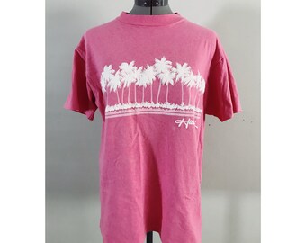 Hawaii Pink Cotton Graphictee Sz L - Etsy