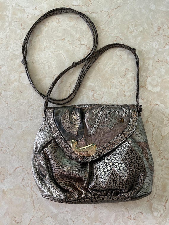 NAS Patchwork Faux Frog Leather Multicolor Metall… - image 4