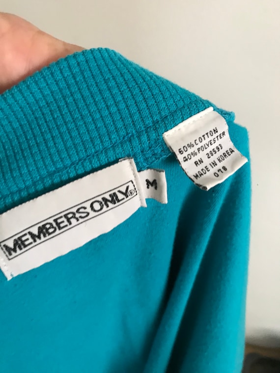 Members Only Teal Pullover Sz M - image 6