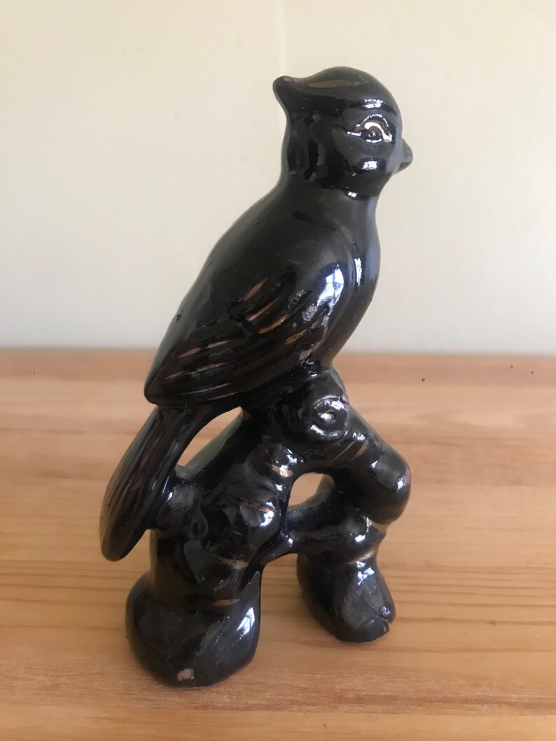 Little Antique Black Bird Figurine image 4