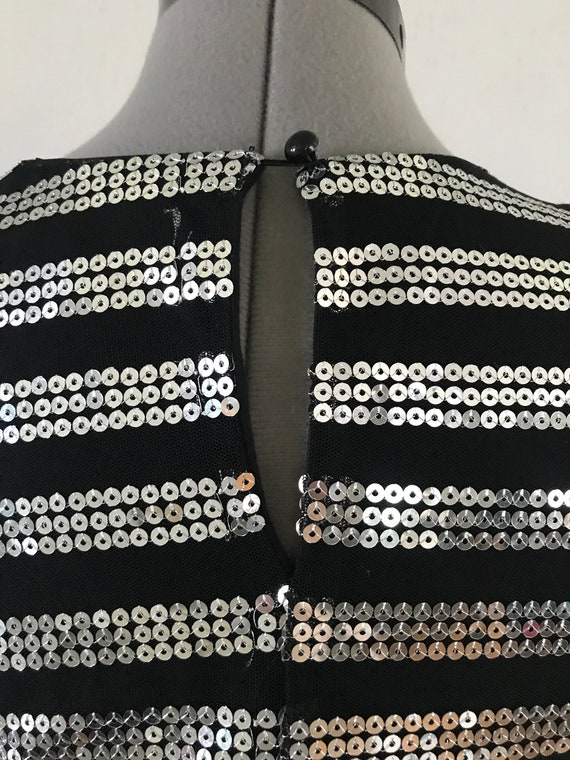 Necessary Objects Y2K Sequin Stripe MiniDress Sz M - image 9