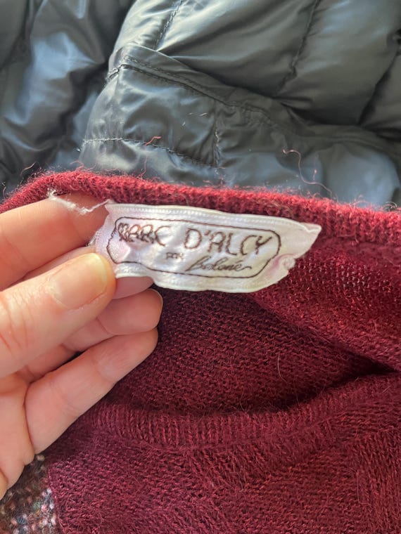 VTG Marc D'alcy Sz M Patchwork 80s Multimedia Swe… - image 9