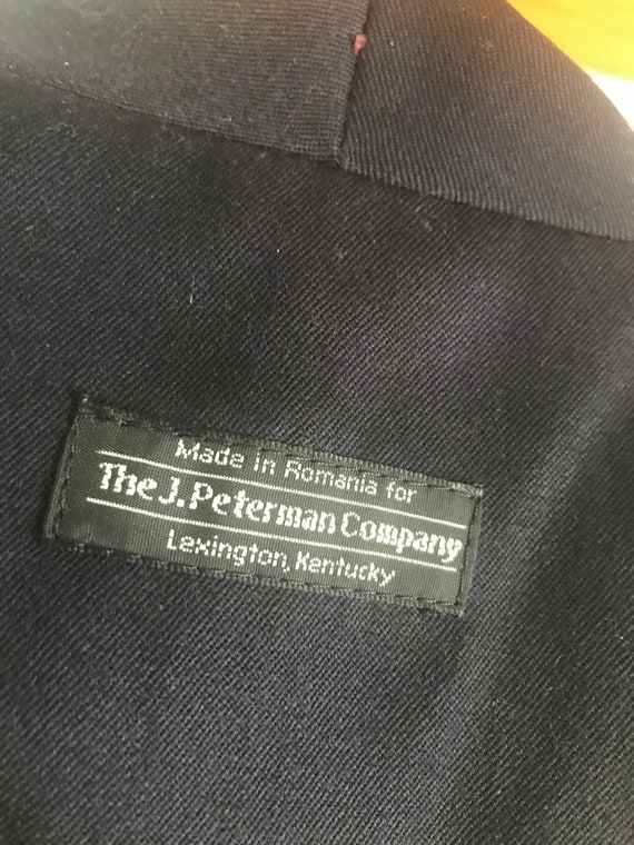 J. Peterman navy Wool Blazer Sz 8 - image 2