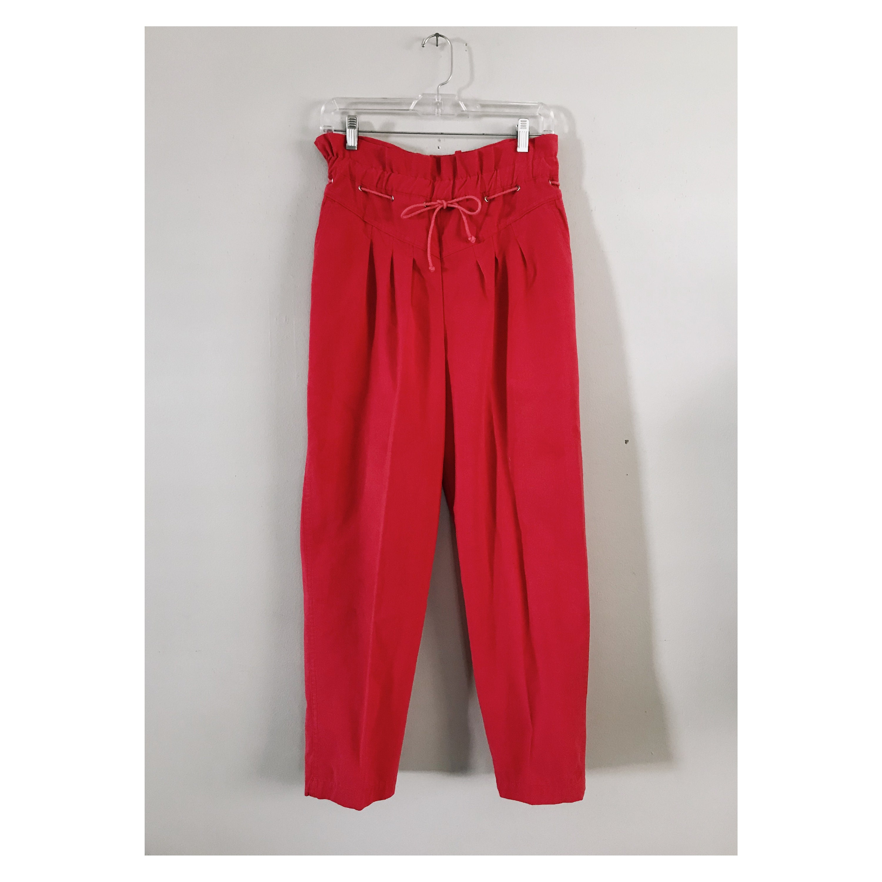 Pink Paper Bag Drawstring Pants Sz M 