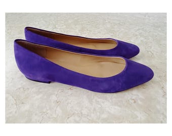 VTG Talbot's Sz 9M Rumi Wmns Flats Ultraviolet Purple Suede Brazil