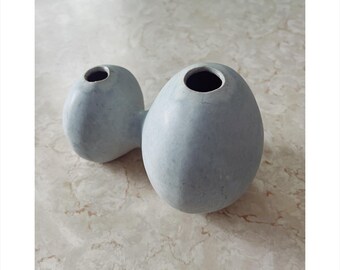 VTG Sofu Teshigahara Sogetsu Komuchi Mother and Child Ceramic Ikebana Vase