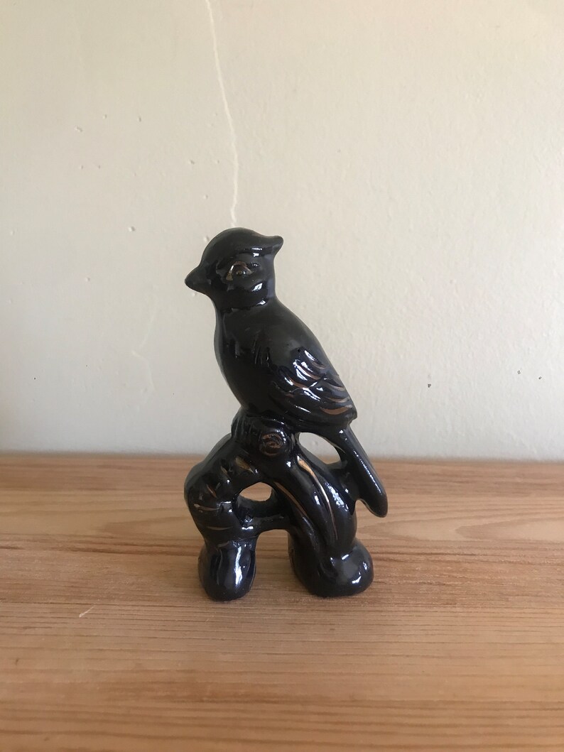 Little Antique Black Bird Figurine image 6